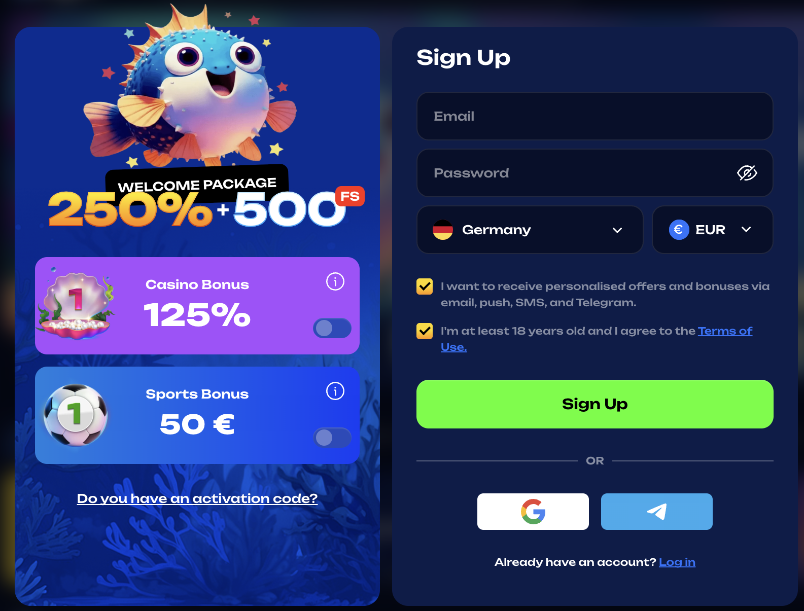 Fugu Registrierung und Login Anleitung